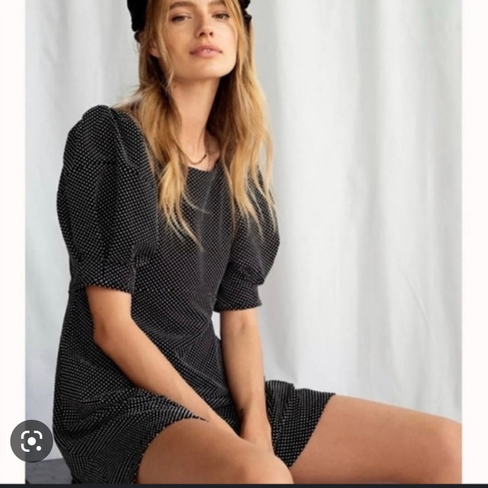Free people puff sleeve flare dress